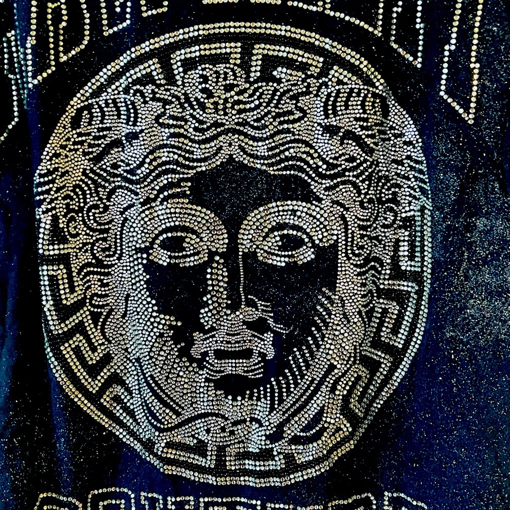 Rawyalty black label tshirt with Versace emblem